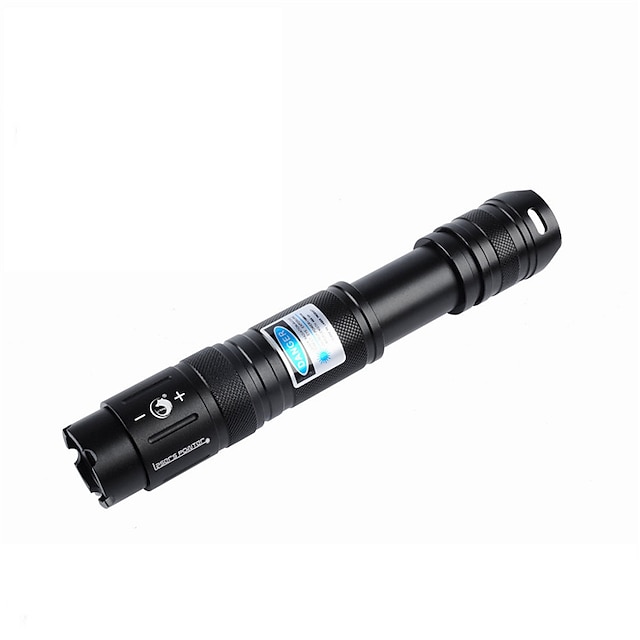  Uking  ZQ-j16 Blue /Laser Flashlight With Adjustable Focus (5MW 450nm Black)