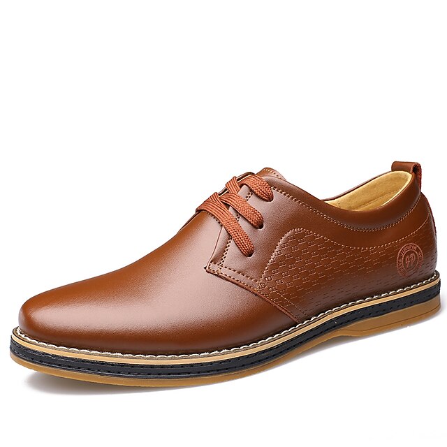  Homens Sapatos formais Pele Primavera Casual Oxfords Caminhada Marron / Preto / Sapatos de couro / Sapatos Confortáveis / EU40