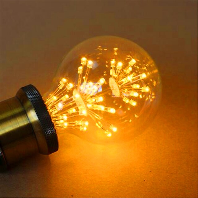  Lâmpada Redonda LED 800 lm E26 / E27 G80 49 Contas LED LED Dip Decorativa Amarelo 220-240 V / 1 pç / RoHs / CE