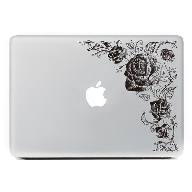  1 pezzo Autoadesivo della Pelle per Anti-graffi Fiore decorativo A fantasia PVC MacBook Pro 15'' with Retina / MacBook Pro 15 '' / MacBook Pro 13'' with Retina / MacBook Pro 13 '' / MacBook Air 13''