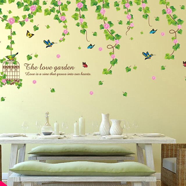  Floral / Árvores/Folhas / Art Deco Papel de Parede Para Casa Contemporâneo Revestimento de paredes , PVC/Vinil Material adesivo necessário