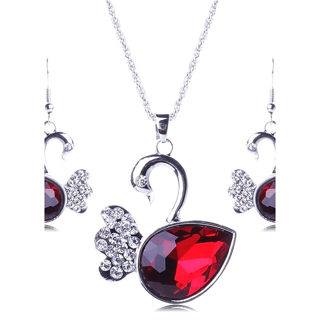  Dames Sieraden Set Ketting / Oorbellen Feest Werk Informeel Vintage Sexy Europees oorbellen Sieraden Wit / Rood / Roze Voor Bruiloft Feest Dagelijks Causaal / Kettingen