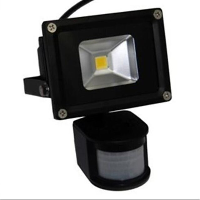  1pc 10W LED-projektører Infrarød sensor / Vandtæt / Dekorativ Varm hvid / Kold hvid 85-265V Udendørsbelysning / Gårdsplads / Have