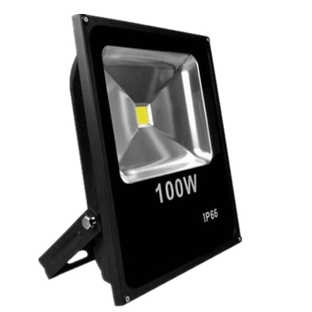  100w warm / koel wit kleur zwart ultra dunne IP65 outdoor LED schijnwerper LED lamp (AC85-265V)