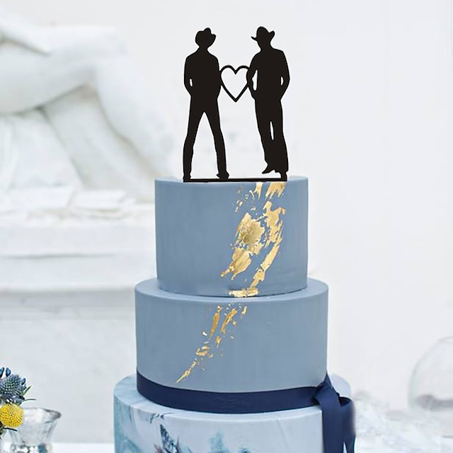  Tortenfiguren & Dekoration Klassisch Gleichgeschlechtlich Acryl Hochzeit mit Blume 1 pcs Geschenkbox