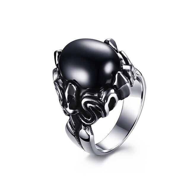  Heren Statement Ring - Gepersonaliseerde, Punk, Rock 8 / 9 / 10 Wit Voor Bruiloft / Feest / Dagelijks