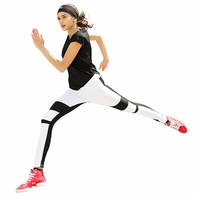 CONNY Mulheres Leggings de Corrida Leggings de Ginástica Respirável Meia-calça Calças Ioga Pilates Boxe Alpinismo Exercício e Atividade