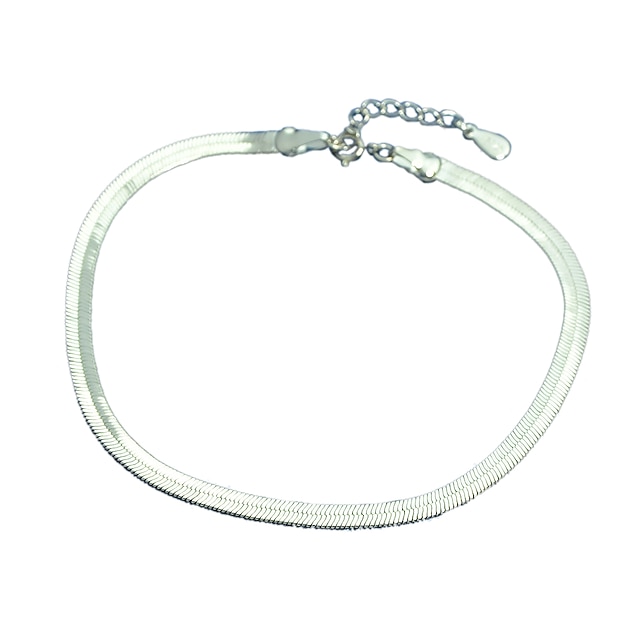  Women's Chain Bracelet Cuff Bracelet Fashion Sterling Silver Bracelet Jewelry Silver For Party Daily Casual