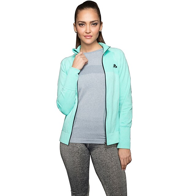  Women's Track Jacket Purple Green Blue Rose Red Gray Spandex Yoga Running Pilates Jacket Shirt Compression Clothing Long Sleeve Sport Activewear Breathable Quick Dry Smooth Stretchy / Winter