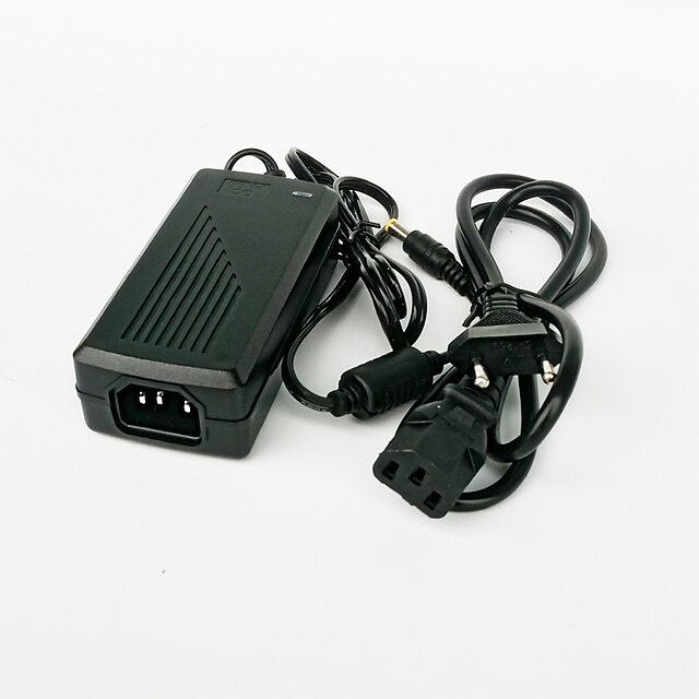  1mod / 1cc 48w dc24v 2a plug adaptor de curent alternativ ac / dc pentru benzi de lumină led - negru (100 ~ 240v)