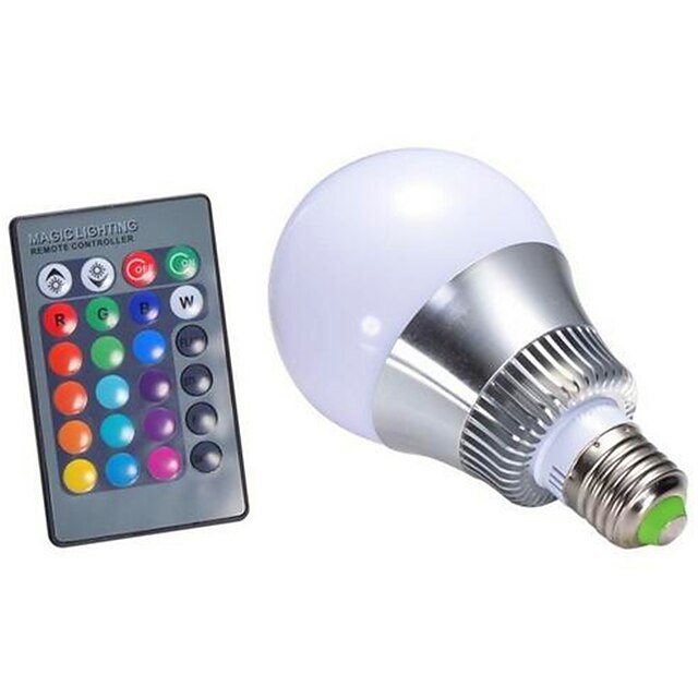  1pc 5 W Slimme LED-lampen 350 lm E26 / E27 G80 1 LED-kralen Krachtige LED Dimbaar Op afstand bedienbaar Decoratief RGB 85-265 V / 1 stuks / RoHs
