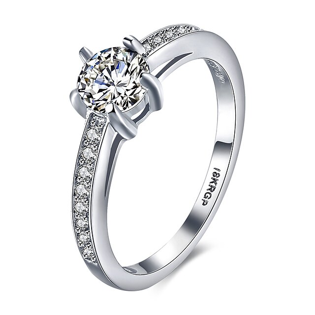 Dames Sterling zilver Zirkonia Kubieke Zirkonia Gesimuleerde diamant Statement Ring Bandring - Luxe Bohémien Liefde Hart Hypoallergeen