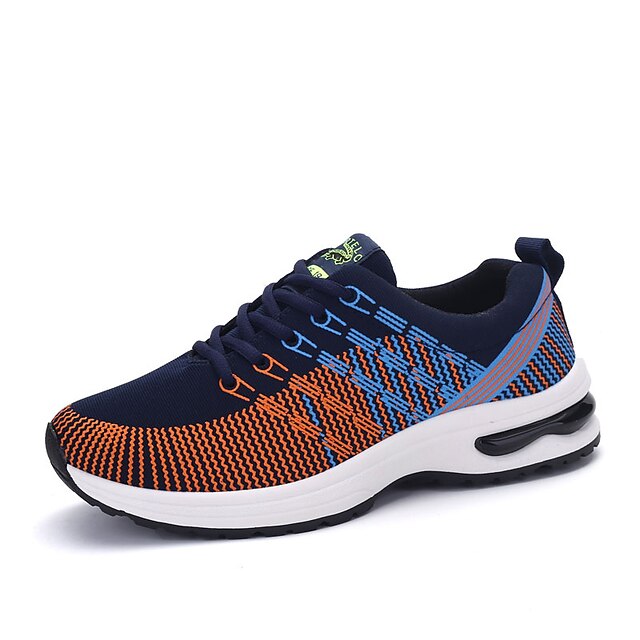  Men's Fabric Spring / Fall Flats Running Shoes Orange / Blue / Gray