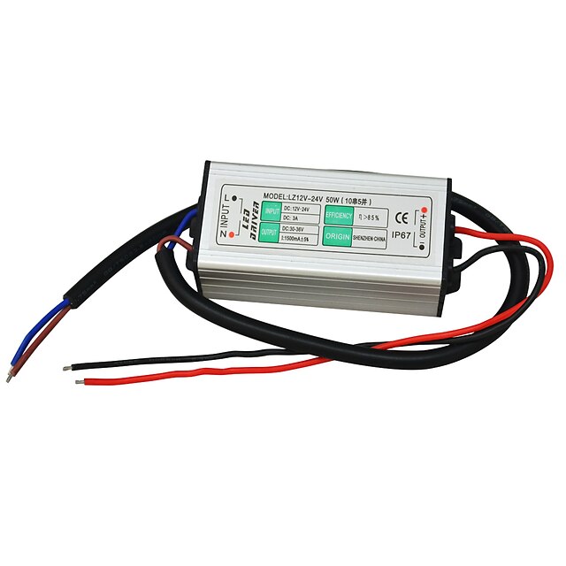  Jiawen 50 w 1500ma led voeding dc 12-24 v led constante stroom led driver adapter transformator (dc 30-36 v output)