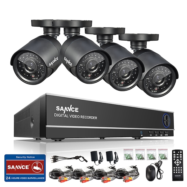  sannce® 8ch 960h hdmi DVR 800tvl venkovní CCTV domácí bezpečnostní kamerový systém hd