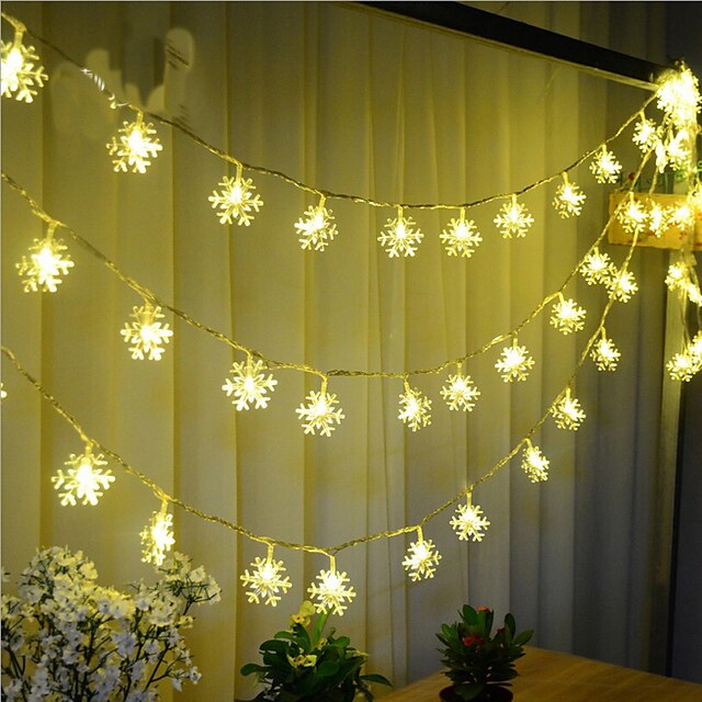  10m Cordões de Luzes 100 LEDs LED Dip 1conjunto Branco Quente Impermeável Conetável / IP44