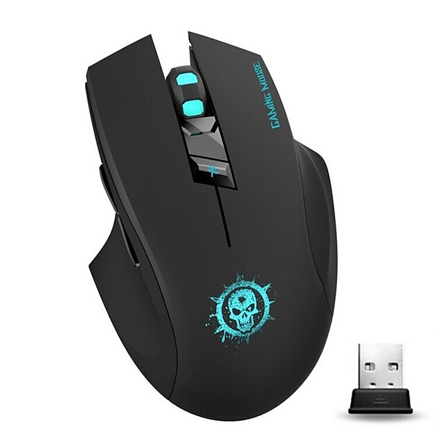  FOME Ergonomic Noiseless Buttons Optical Wireless Gaming Mouse Black