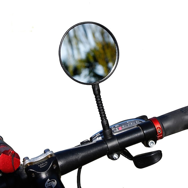  Bakspejl Bar End Bike Mirror Justérbar 360 graders flyvning Ultra Lys (UL) Roterbare Til Mountain Bike Dame Foldbare cykler Rekreativ Cykling Cykling Plast PP Sort 1 pcs