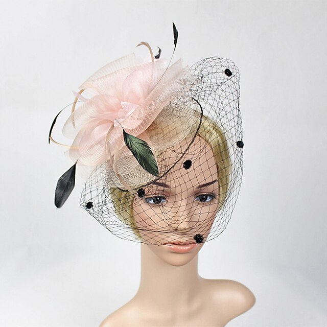  Feder Netz Fascinators Kopfstück elegant klassisch femininen Stil