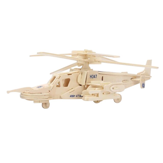  Helikopter Shark 3D építőjátékok Fejtörő Fából készült építőjátékok Wood Model Fa Gyermek Felnőttek Játékok Ajándék