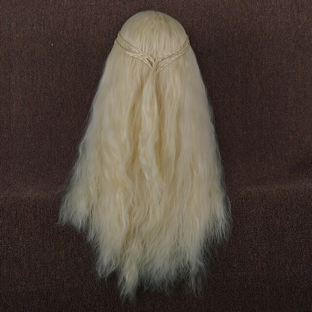  Косплэй парики Парики из искусственных волос Свободные волны Свободные волны Парик Длинные Очень длинный Бежевый Искусственные волосы Жен. Белый