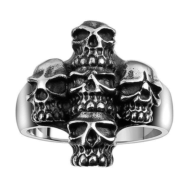  Pánské Prsten Šperky Velké šperky Přizpůsobeno Ocel Skull shape Šperky Pro Halloween Denní Ležérní