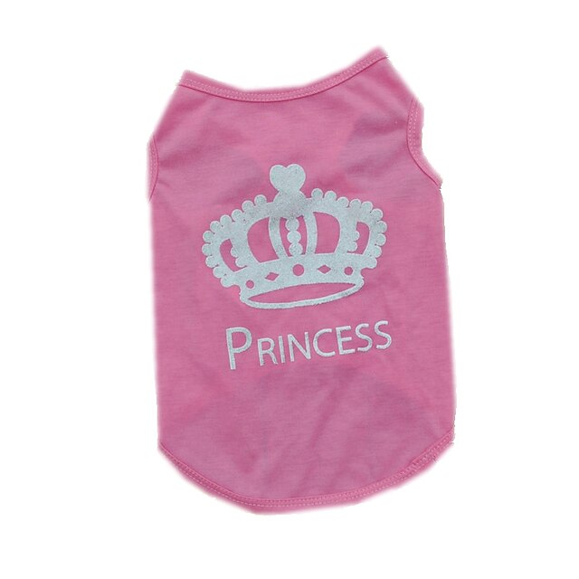  Cat Dog Shirt / T-Shirt Vest Tiaras & Crowns Fashion Birthday Holiday Casual / Daily Windproof Birthday Winter Dog Clothes Puppy Clothes Dog Outfits Pink Costume for Girl and Boy Dog Cotton XS S M L