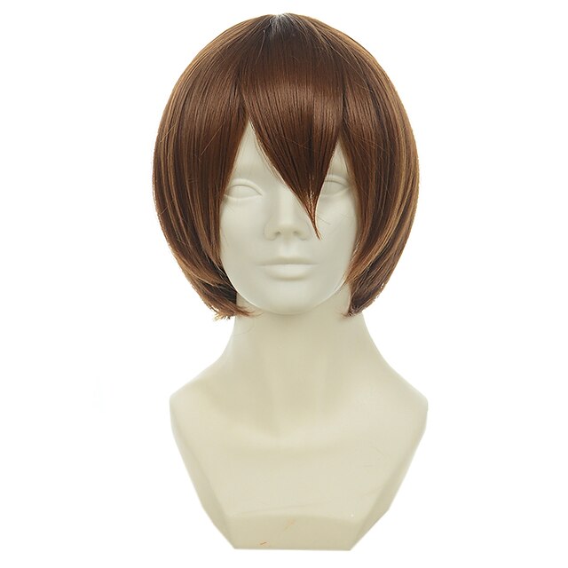 Synthetic Wig Cosplay Wig Straight Straight Wig Short Medium Auburn Synthetic Hair Women's Brown