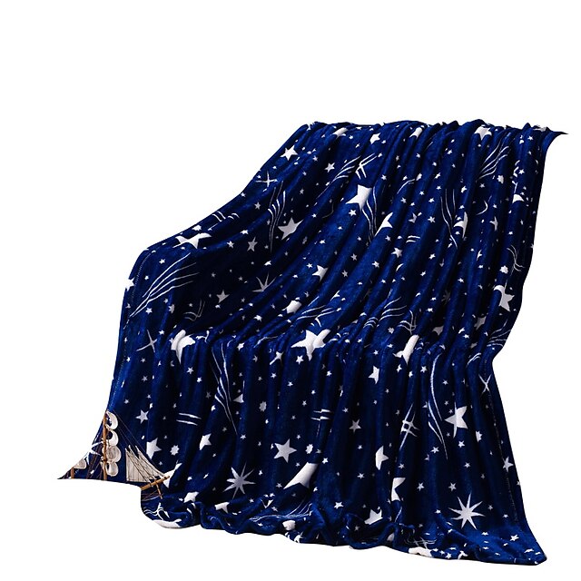  bedtoppingsはフランネルサンゴフリースクイーンサイズ200x230cmダークスタープリントが210gsm毛布
