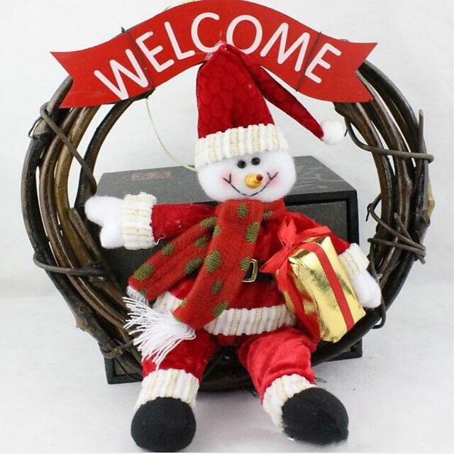  guirlanda de natal 25 cm santa boneco de neve natal decorações