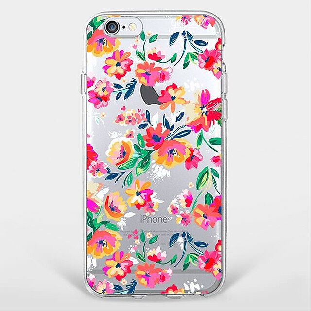  Etui Käyttötarkoitus Apple iPhone X / iPhone 8 Plus / iPhone 7 Kuvio Takakuori Kukka Pehmeä TPU varten iPhone X / iPhone 8 Plus / iPhone 8