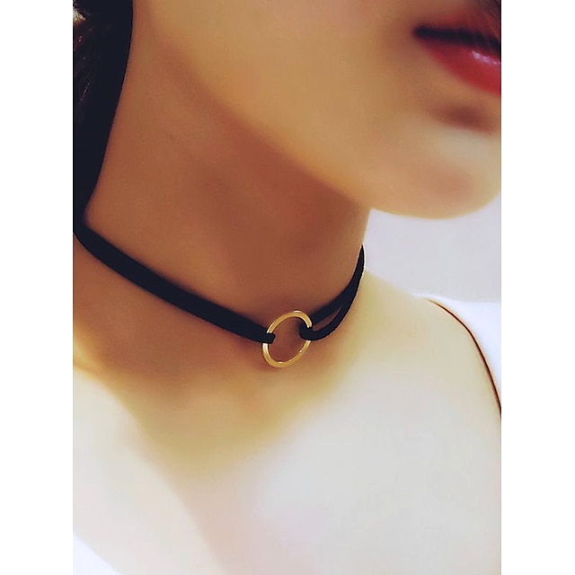  Women's Choker Necklace Pendant Necklace Ladies Personalized Tattoo Style Basic Alloy White Black Brown Necklace Jewelry For Party Casual Daily / Tattoo Choker Necklace