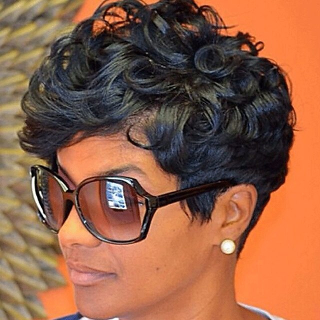  perucas pretas para mulheres peruca sintética ondulada ondulada preta natural # 1b cabelo sintético preto