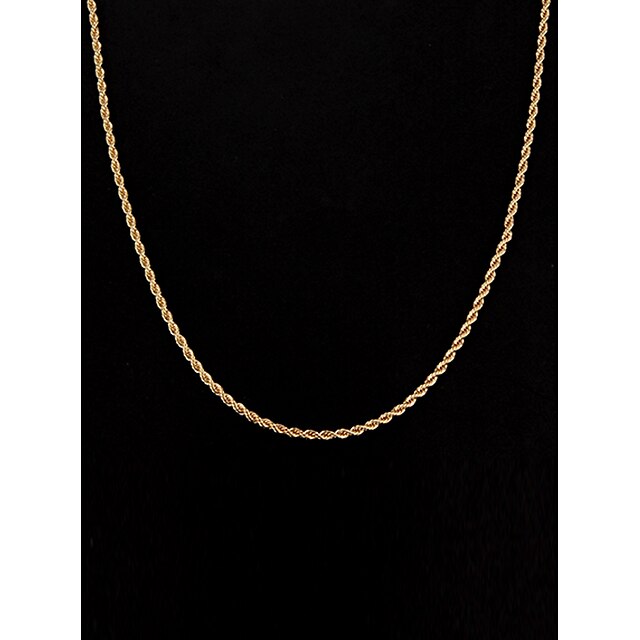  Pentru femei Lănțișoare Figaro lanț stil minimalist 18K Placat cu Aur Argilă Placat Auriu Auriu Coliere Bijuterii Pentru Petrecere Nuntă Casual Zilnic Sport