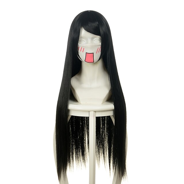  Synthetic Wig Cosplay Wig Straight Straight Wig Long Very Long Natural Black Synthetic Hair Women's Black