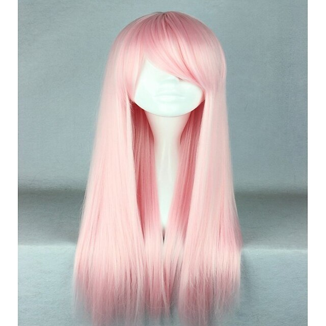  コスプレウィッグ 人工毛ウィッグ コスチュームウィッグ ストレート ストレート かつら ピンク 非常に長いです ピンク 合成 女性用 ピンク hairjoy