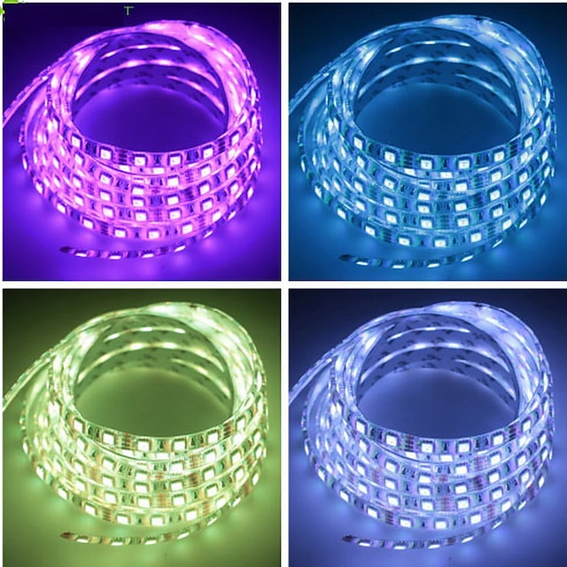  5 m 16.4ft halloween rgb led strip licht waterdicht 300 leds 5050smd ip65 warm koud wit blauw paars rood voor party decor dc12v