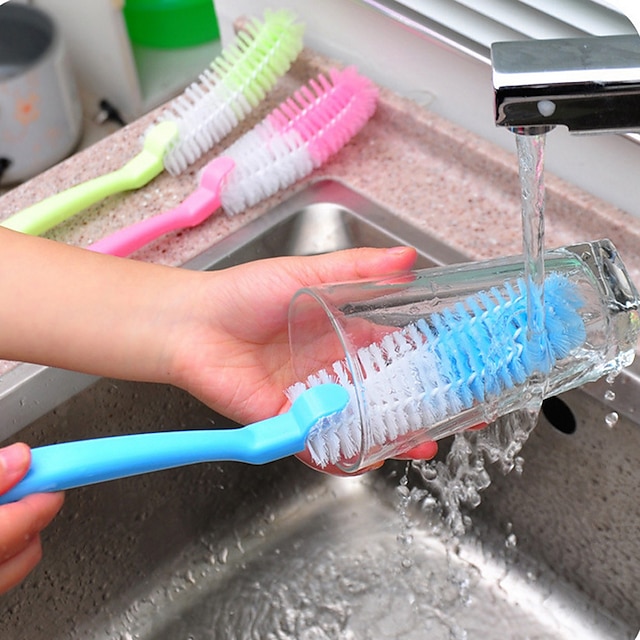  Kitchen Cleaning Supplies Plastic Cleaning Brush & Cloth Tools 1pc