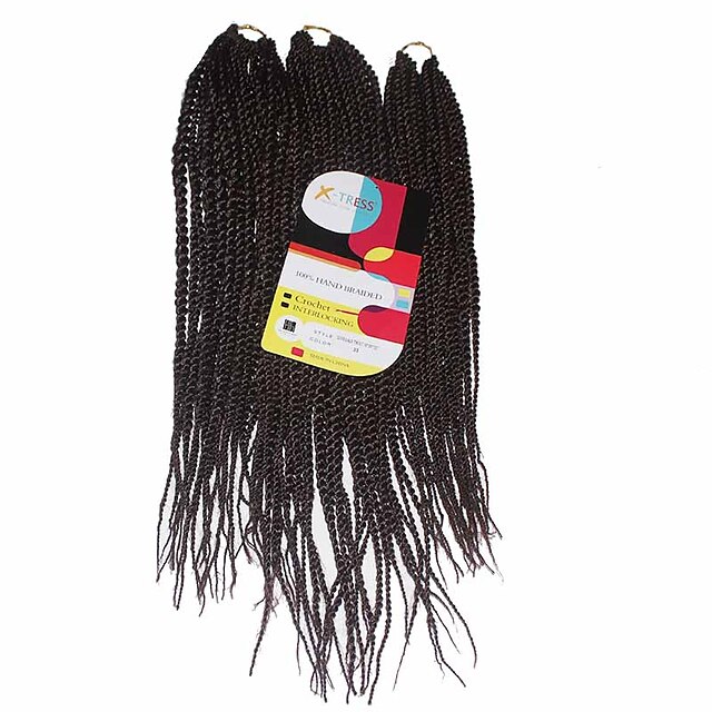  Geflochtenes Haar Senegal Twist Braids / Echthaar Haarverlängerungen 100% kanekalon haare / Kanekalon 81 Wurzeln Haar Borten Alltag