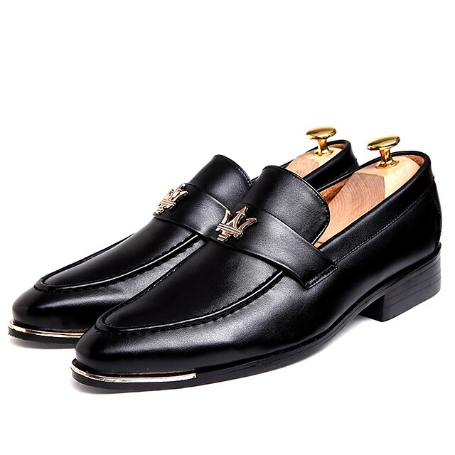  Bărbați Pantofi de piele Piele Primăvară / Toamnă Oxfords Plimbare Anti-Alunecare Negru / Maro / Vișiniu / Party & Seară / Party & Seară / Pantofi de confort