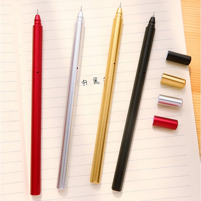  Pen Pen Gel Pennen Pen, Muovi Rood / Zwart / Blauw Inktkleuren Voor Schoolspullen Kantoor artikelen Pakje