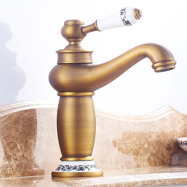  Waschbecken Wasserhahn - Standard Antikes Kupfer Mittellage Einhand Ein LochBath Taps