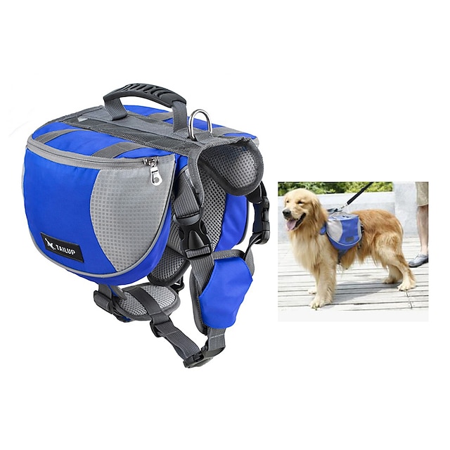  Psy Plecak podróżny Carrier Bag pakiet dla psów Plecak dla psa Torba na siodło dla psa Wodoodporny Przenośny Nylon Czarny Czerwony Niebieski