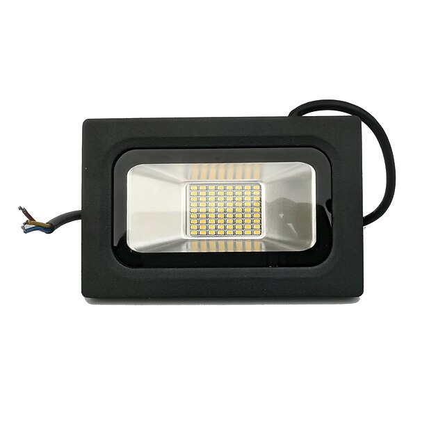  utendørs 15w 72 x 3020 smd-lysdioder 1400lm utendørs lys vanntett ip65 ultratynn projeksjonslampe (ac170-265v) supertynt svart støpt aluminiumsskall