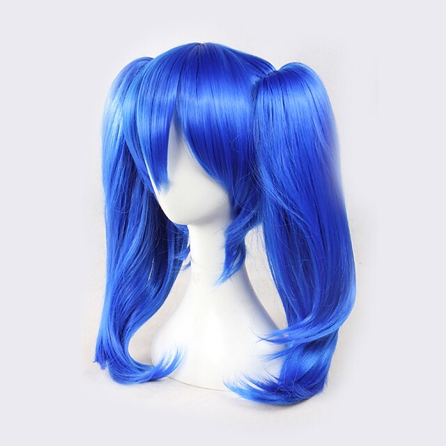  Synteettiset peruukit Pilailuperuukit Suora Suora Peruukki Sininen Synteettiset hiukset Naisten Sininen