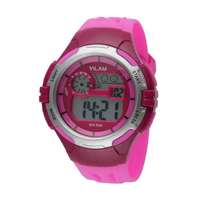  Vilam Kids' Sport Watch Wrist watch Fashion Watch Digital Water Resistant / Water Proof LED Plastic Band Stripe Vintage Heart shape Candy