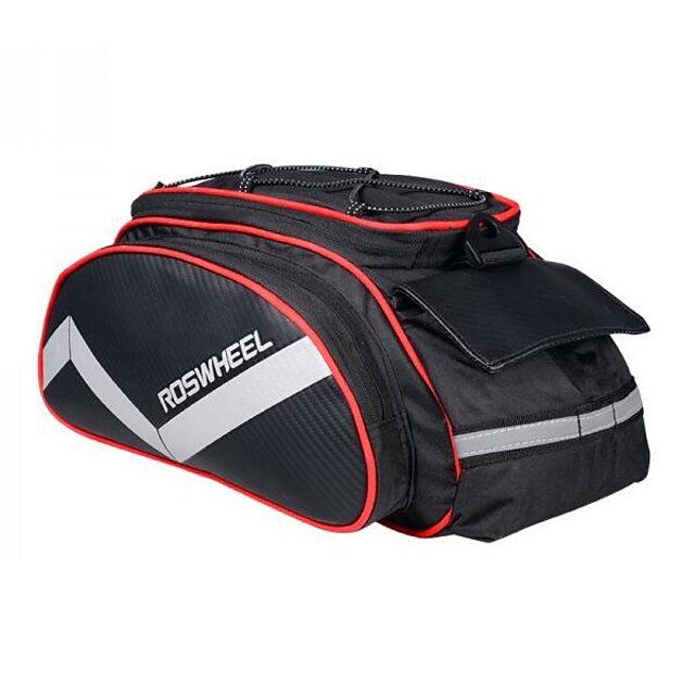  Rosewheel 13 L Bike Panniers Bag Shoulder Messenger Bag Moistureproof Wearable Shockproof Bike Bag PU Leather 600D Polyester Bicycle Bag Cycle Bag