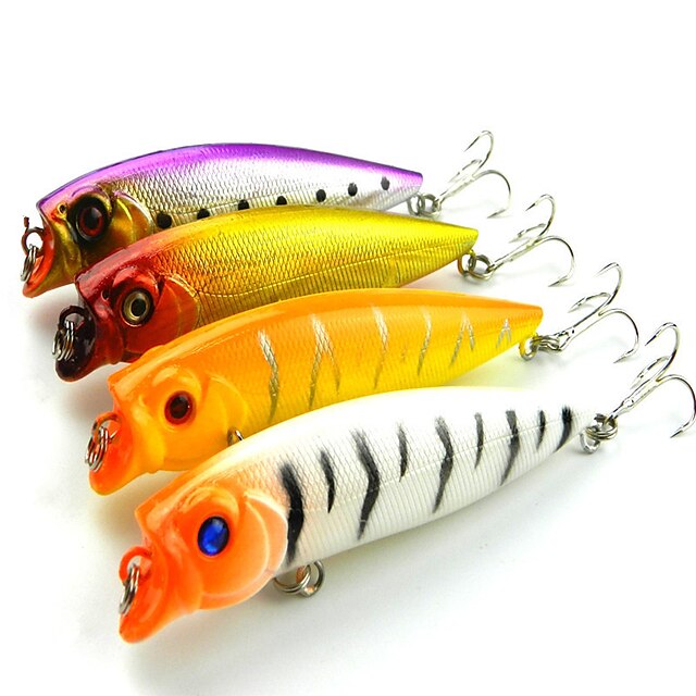  1 pcs Popper Fishing Lures Popper Floating Bass Trout Pike Bait Casting Hard Plastic