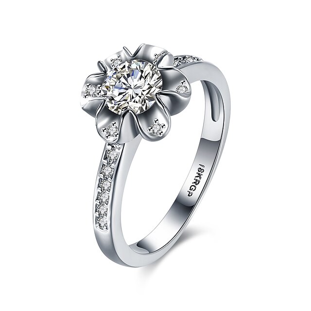  Női Gyűrű Eljegyzési gyűrű Luxus Szerelem Szív Cirkonium Réz Hamis gyémánt Ékszerek Esküvő Parti Eljegyzés Napi Hétköznapi
