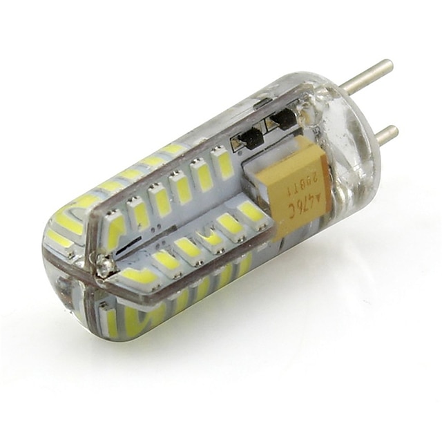 1pc 3w gy6.35 led bec 12v ac / dc lampa cu barca silicon 48 smd 3014 cald alb rece